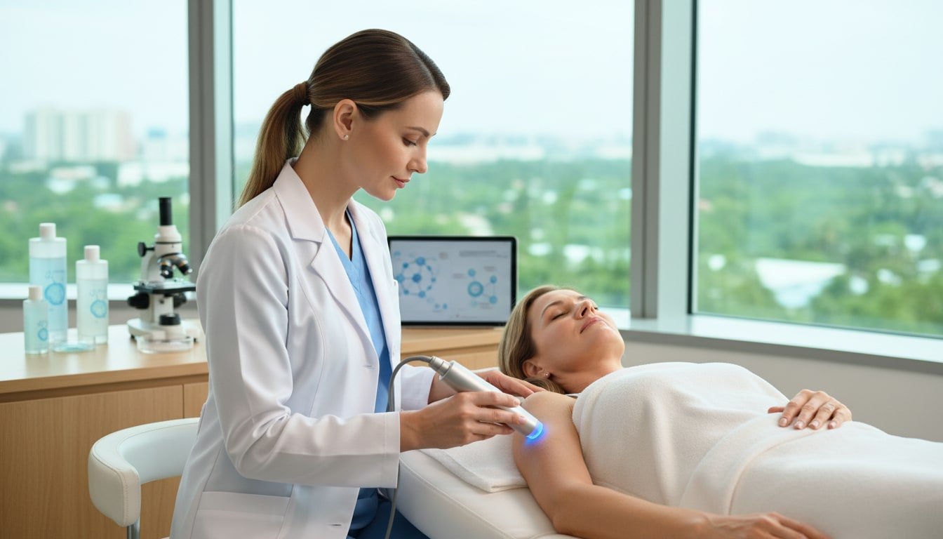 Estimulador de colágeno corporal: tratamento para flacidez em braços, abdômen e glúteos — Ciência e cuidado corporal na Drummond Dermato